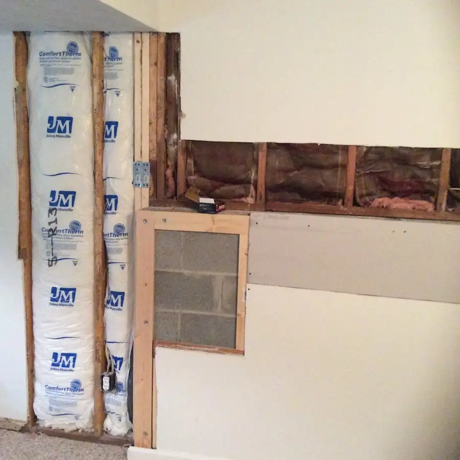 Wall insulation replacement during Contents Cleaning & Restoration in Georgetown